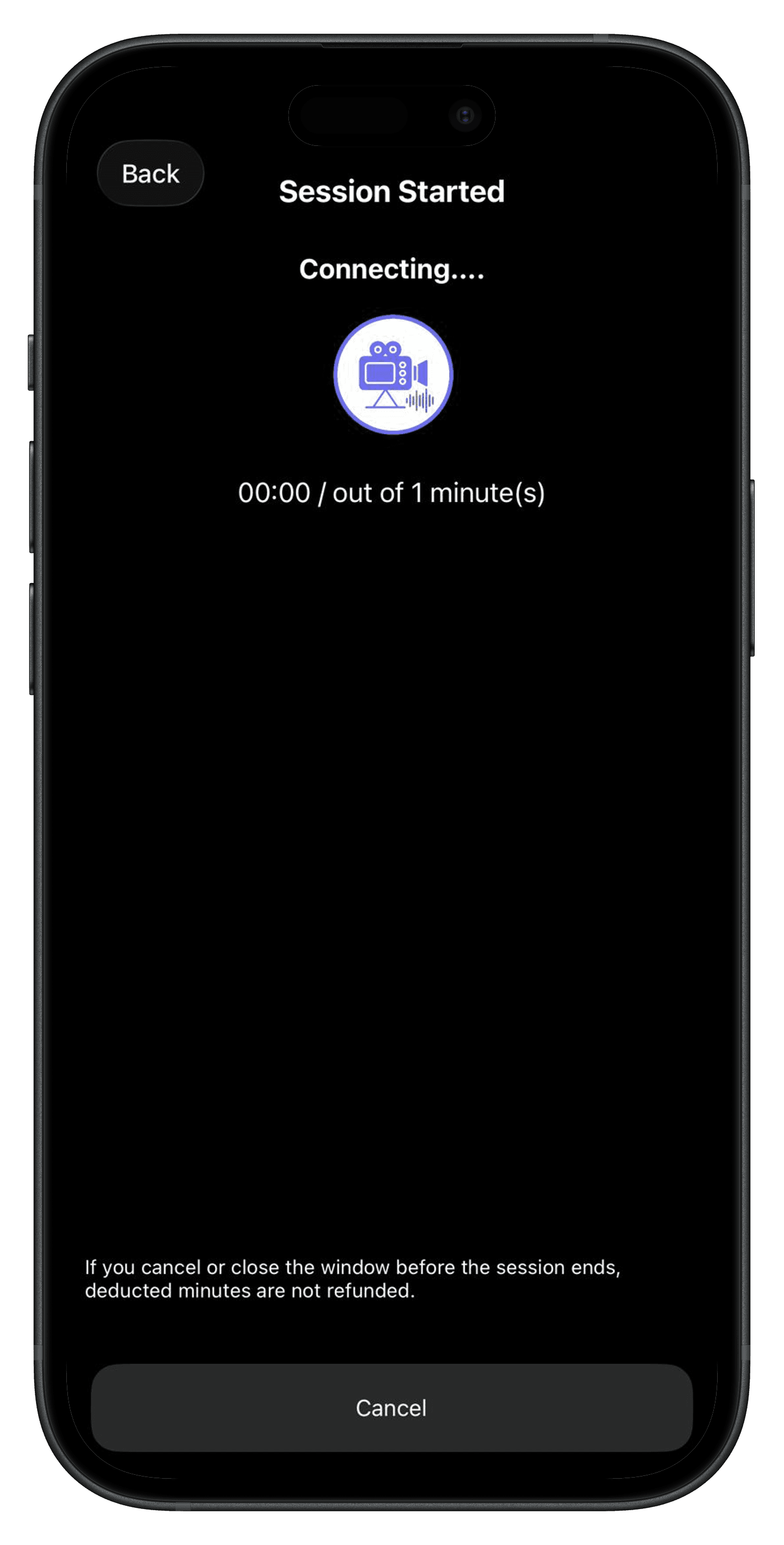 iOS live camera session