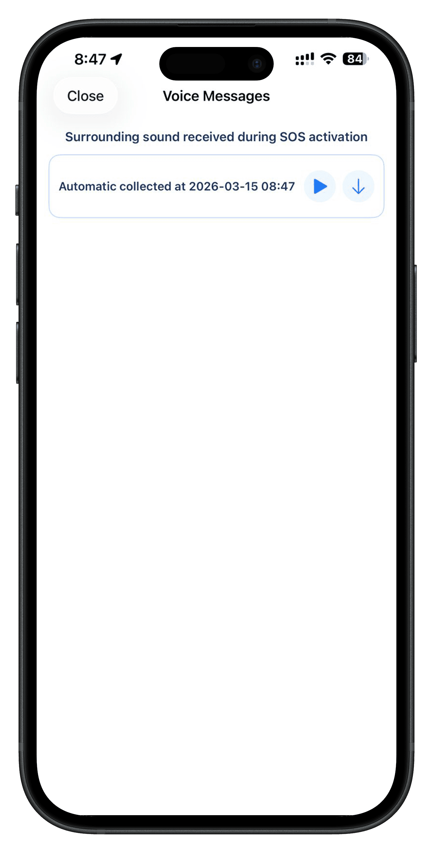 iOS ambient voice messages