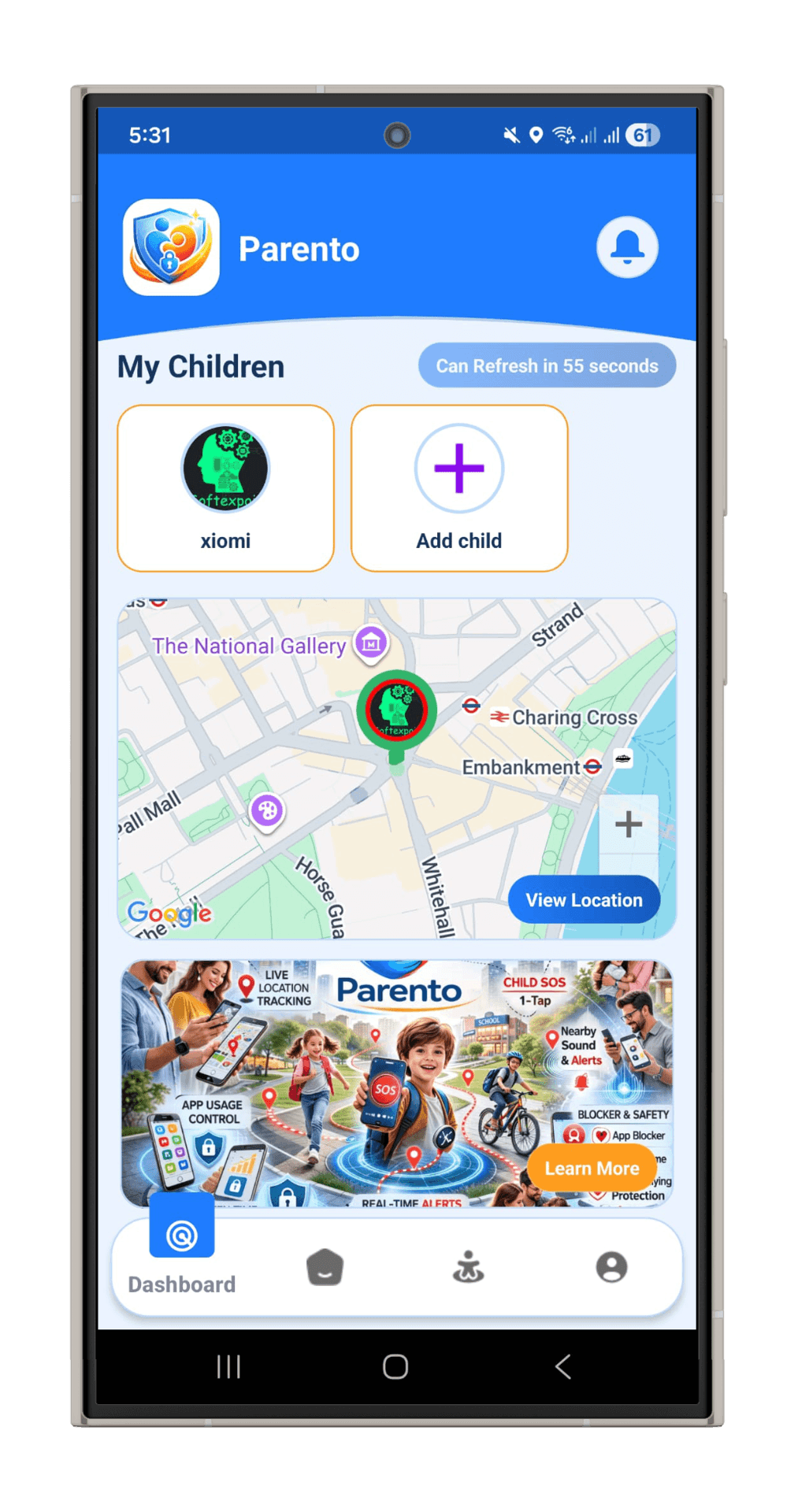 Real-Time Location & Safe Zones - view 2