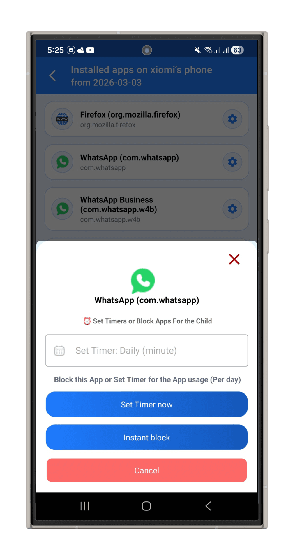 Screen Time & App Control - view 1